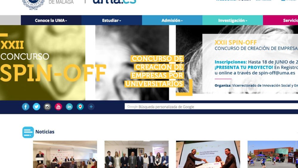 Actualización de la Web de la Universidad de Málaga